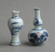 Two miniature Chinese 'doll's house' vases, Kangxi or Yongzheng