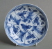 Two finely-potted Chinese saucers with underglaze blue decoration, and dating from the Kangxi period